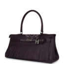 Vintage Hermes Fringe Shoulder Kelly 42 JPG Raisin Clemence PHW