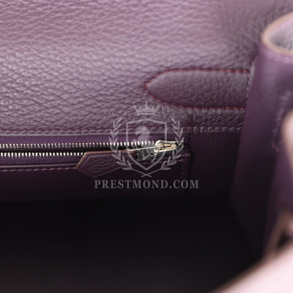 Vintage Hermes Fringe Shoulder Kelly 42 JPG Raisin Clemence PHW — изображение 8