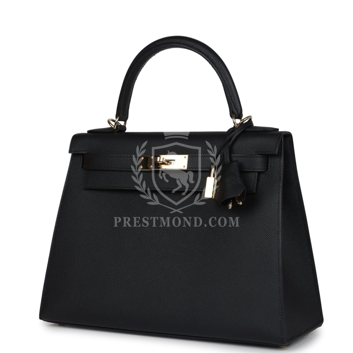 Hermes Kelly Sellier 28 Black Epsom PBHW — изображение 5