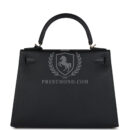 Hermes Kelly Sellier 28 Black Epsom PBHW