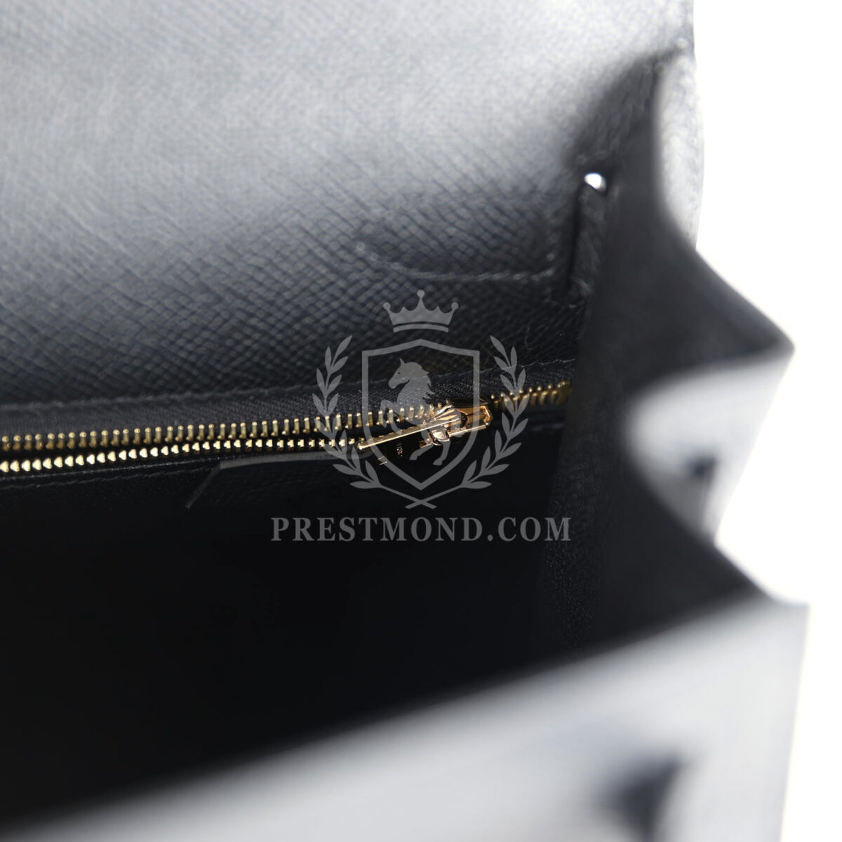 Hermes Kelly Sellier 28 Black Epsom PBHW — изображение 9