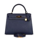 Hermes Kelly Sellier 28 Bleu Saphir Epsom GHW