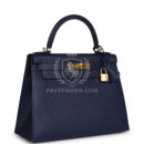 Hermes Kelly Sellier 28 Bleu Saphir Epsom GHW