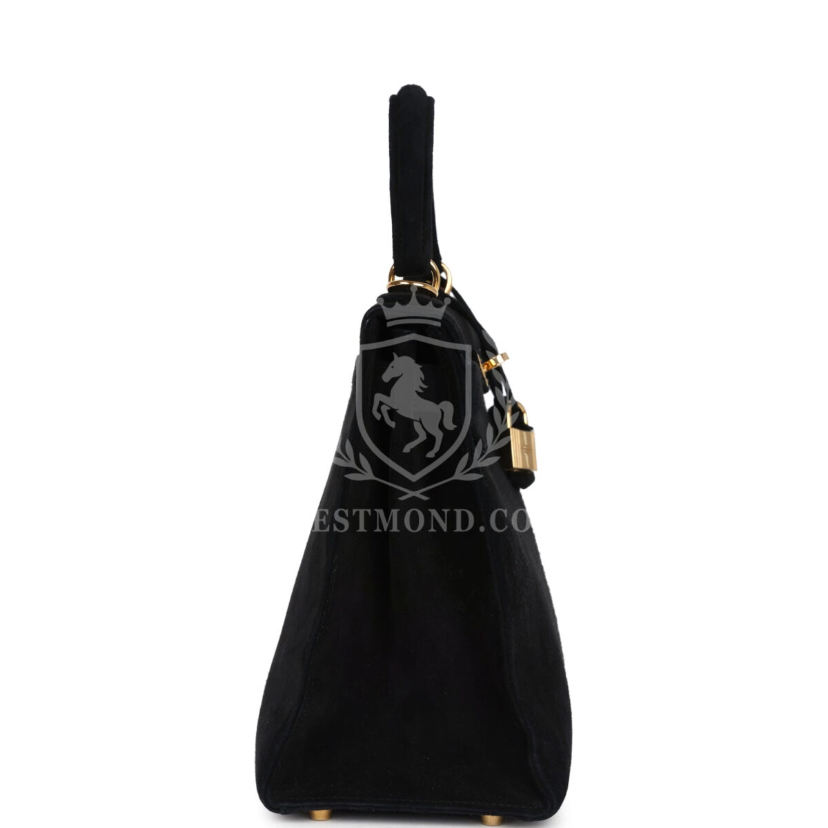 Vintage Hermes Kelly Sellier 28 Black Doblis GHW — изображение 3