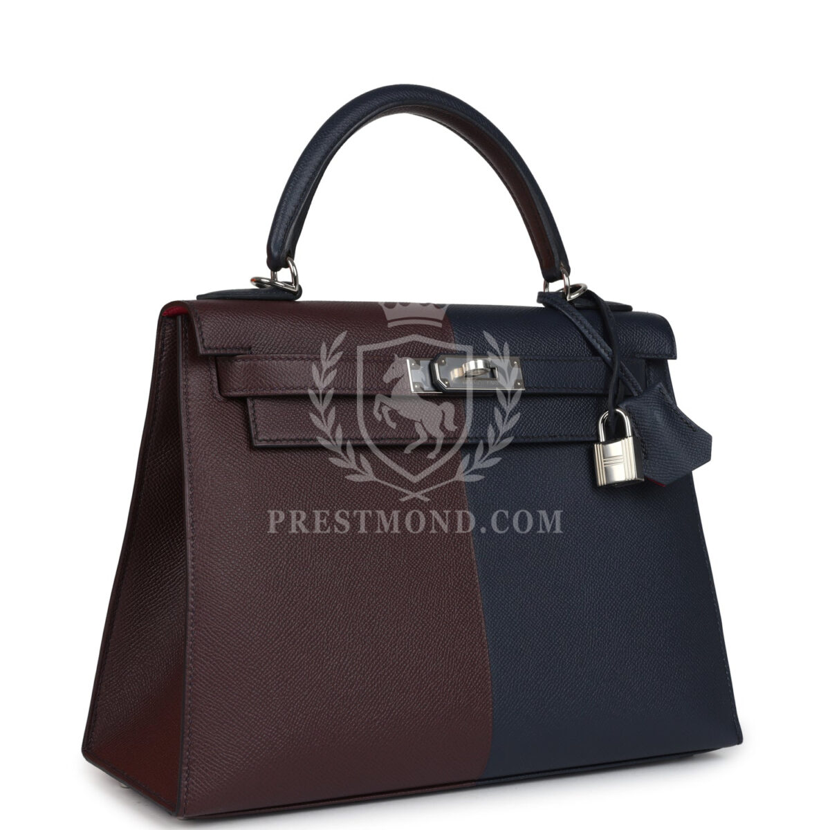 Hermes Kelly Sellier 28 Casaque Bleu Indigo and Rouge Sellier Epsom PHW — изображение 2