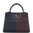 Hermes Kelly Sellier 28 Casaque Bleu Indigo and Rouge Sellier Epsom PHW