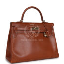 Hermes Ghillies Kelly Retourne 35 Fauve Tadelakt PBHW