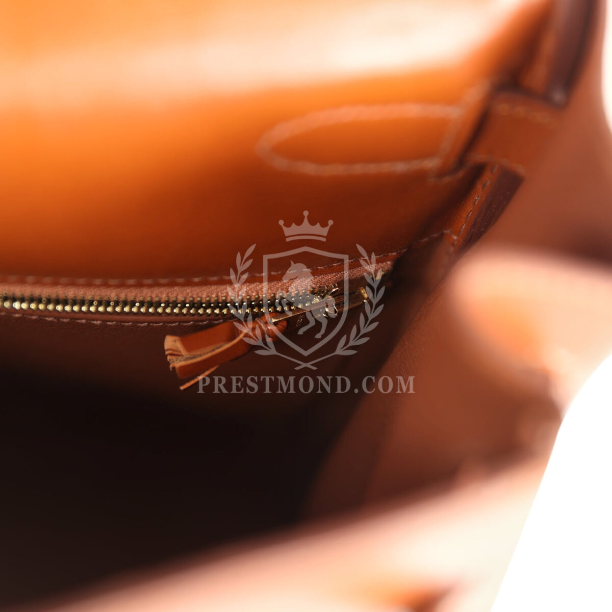 Hermes Ghillies Kelly Retourne 35 Fauve Tadelakt PBHW — изображение 8