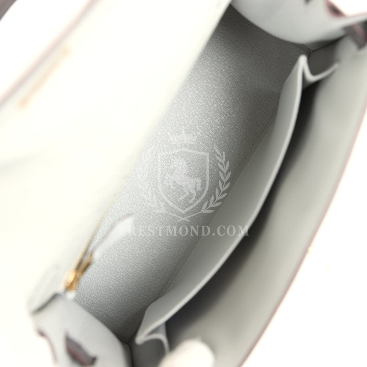 Hermes Special Order (HSS) Kelly Sellier 25 Gris Perle and Graphite Ostrich PBHW — изображение 8