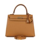 Hermes Kelly Sellier 25 Sesame Epsom GHW