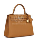 Hermes Kelly Sellier 25 Sesame Epsom GHW