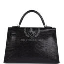 Hermes Kelly Sellier 20 Black Varanus Niloticus Lizard PHW