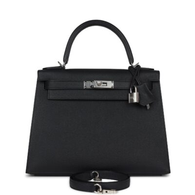 Hermes Kelly Sellier 28 Black Epsom PHW