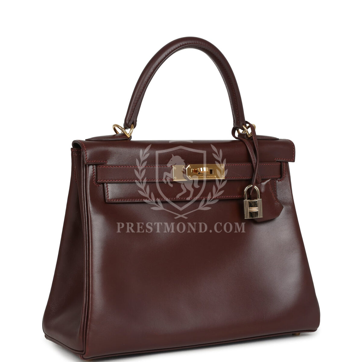 Vintage Hermes Kelly Retourne 28 Noisette Box GHW — изображение 2