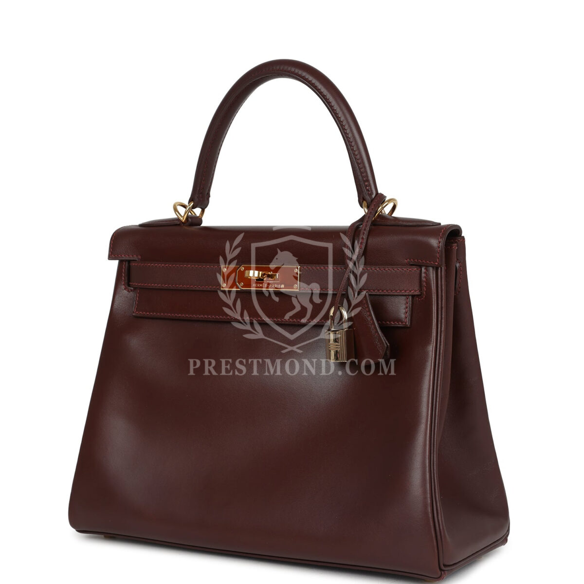 Vintage Hermes Kelly Retourne 28 Noisette Box GHW — изображение 5