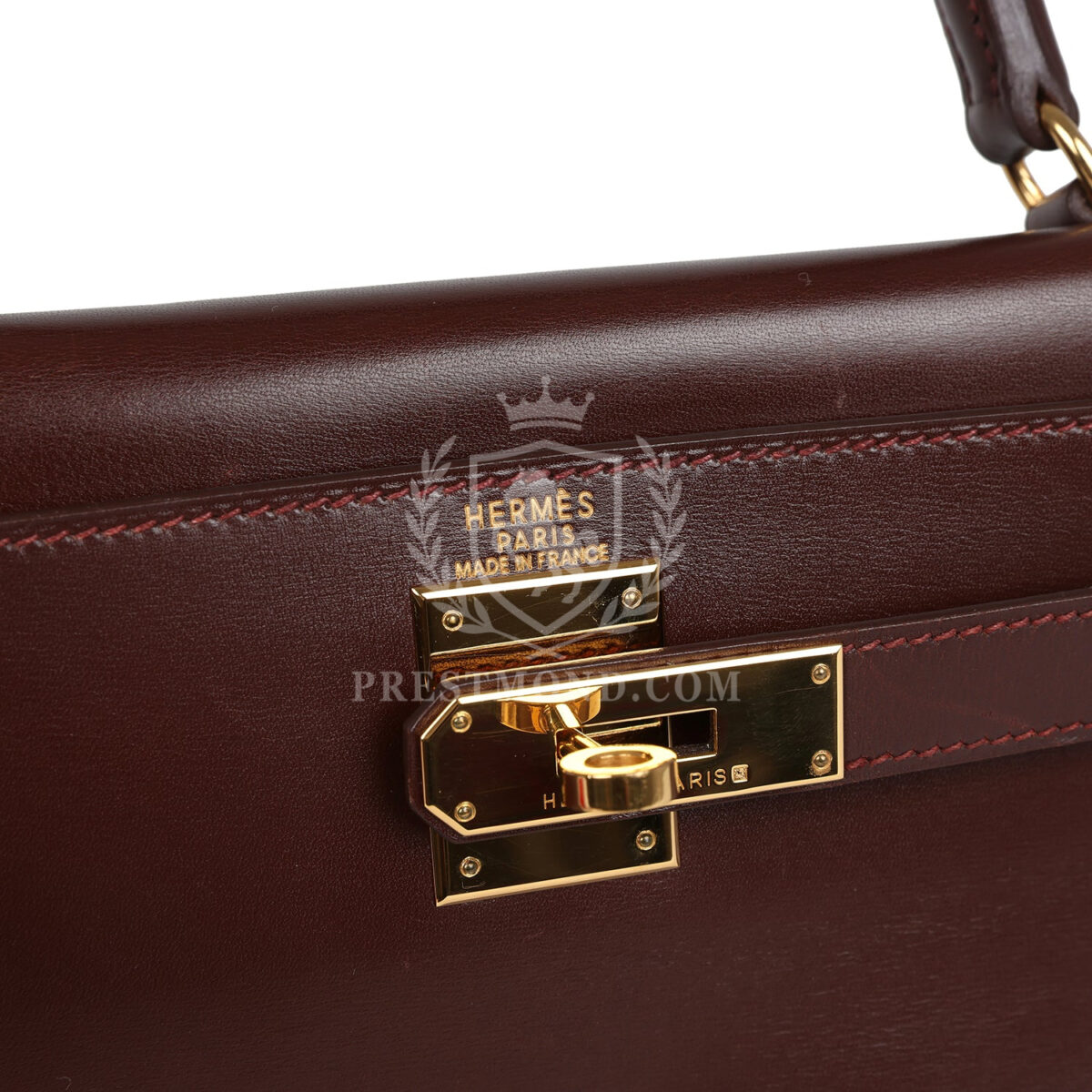 Vintage Hermes Kelly Retourne 28 Noisette Box GHW — изображение 7