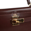 Vintage Hermes Kelly Retourne 28 Noisette Box GHW