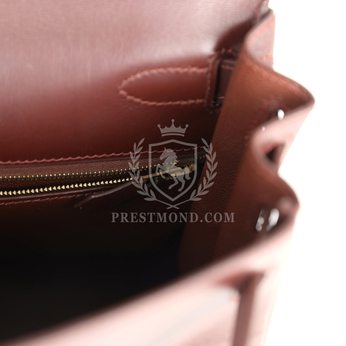 Vintage Hermes Kelly Retourne 28 Noisette Box GHW — изображение 9