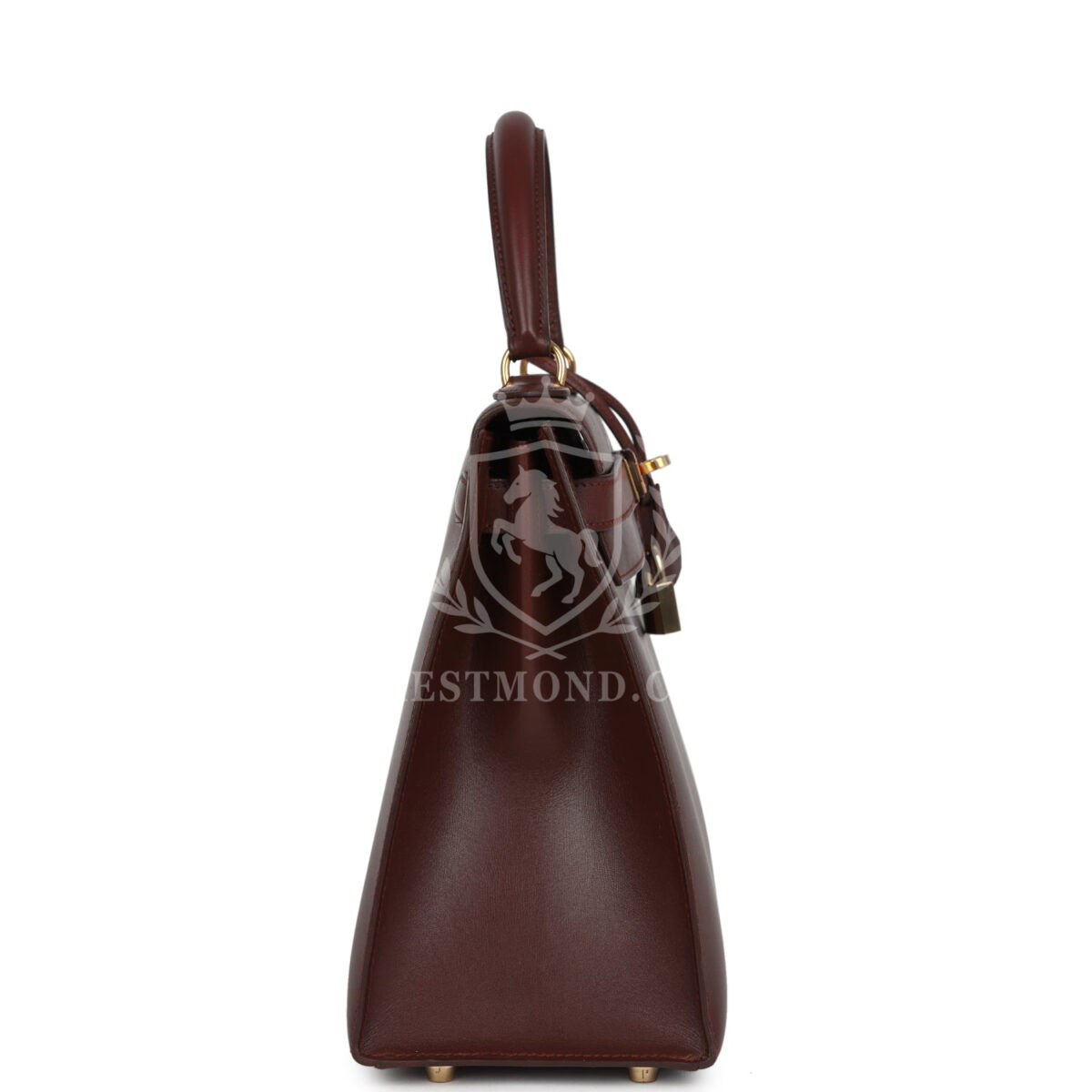 Vintage Hermes Kelly Sellier 28 Noisette Box GHW — изображение 3