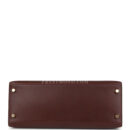 Vintage Hermes Kelly Sellier 28 Noisette Box GHW