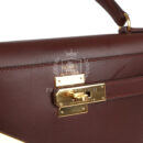 Vintage Hermes Kelly Sellier 28 Noisette Box GHW