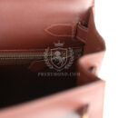 Vintage Hermes Kelly Sellier 28 Noisette Box GHW