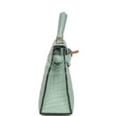 Hermes Kelly Sellier 20 Vert D'Eau Matte Alligator GHW
