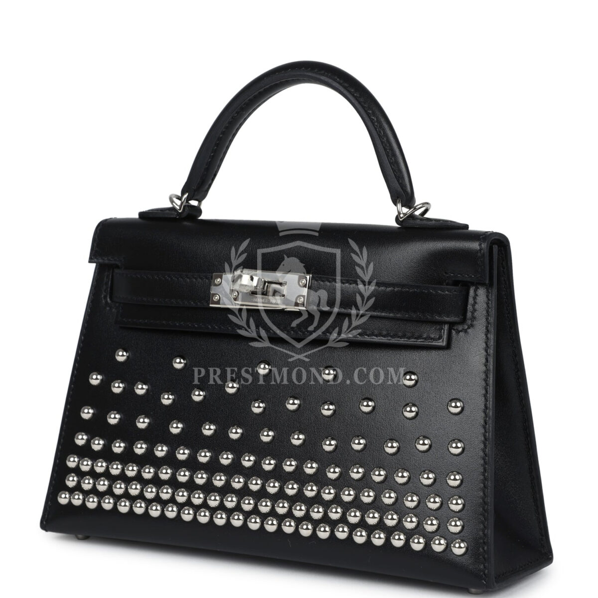 Hermes Kelly Sellier 20 Clouté Black Box PHW — изображение 3
