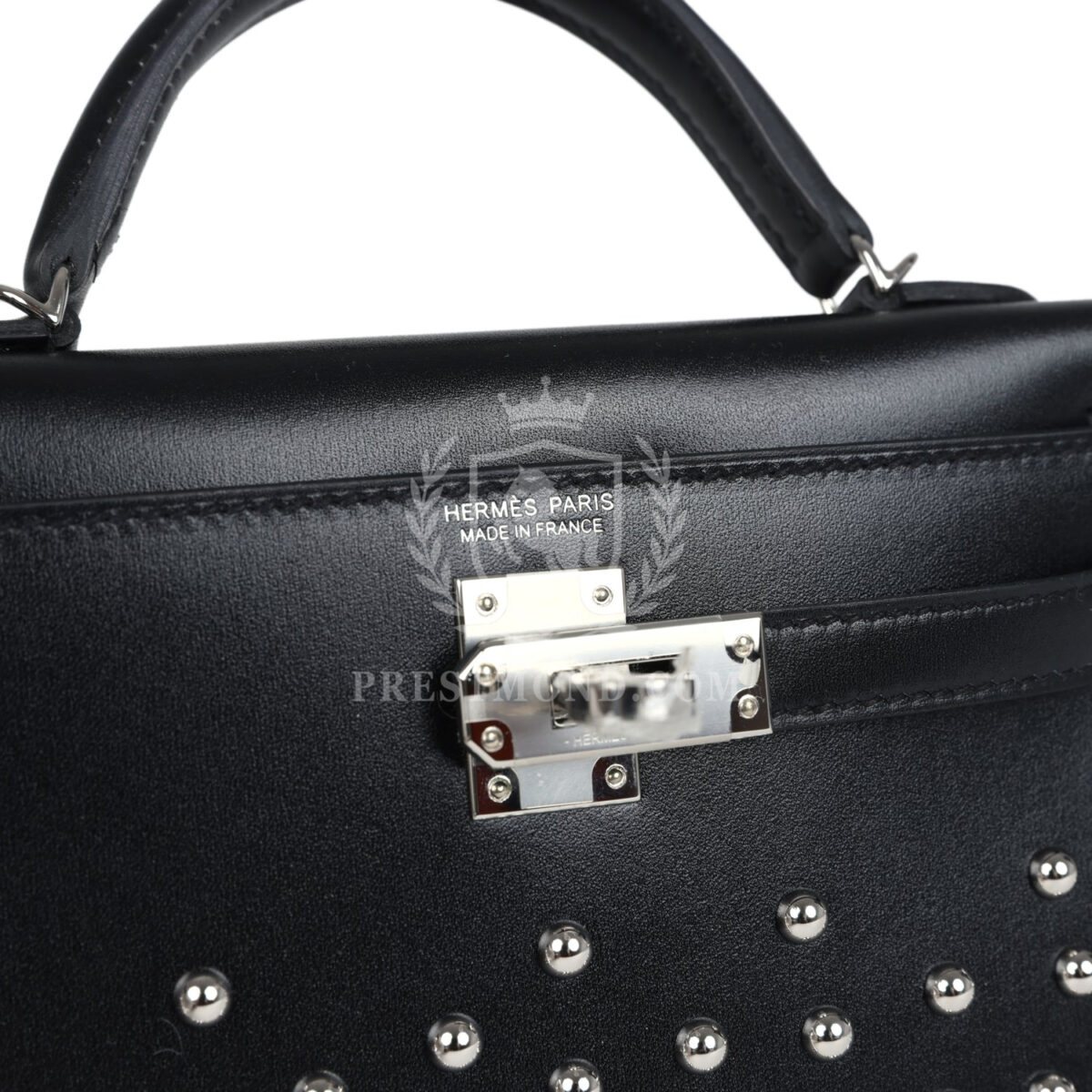 Hermes Kelly Sellier 20 Clouté Black Box PHW — изображение 7