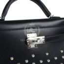 Hermes Kelly Sellier 20 Clouté Black Box PHW