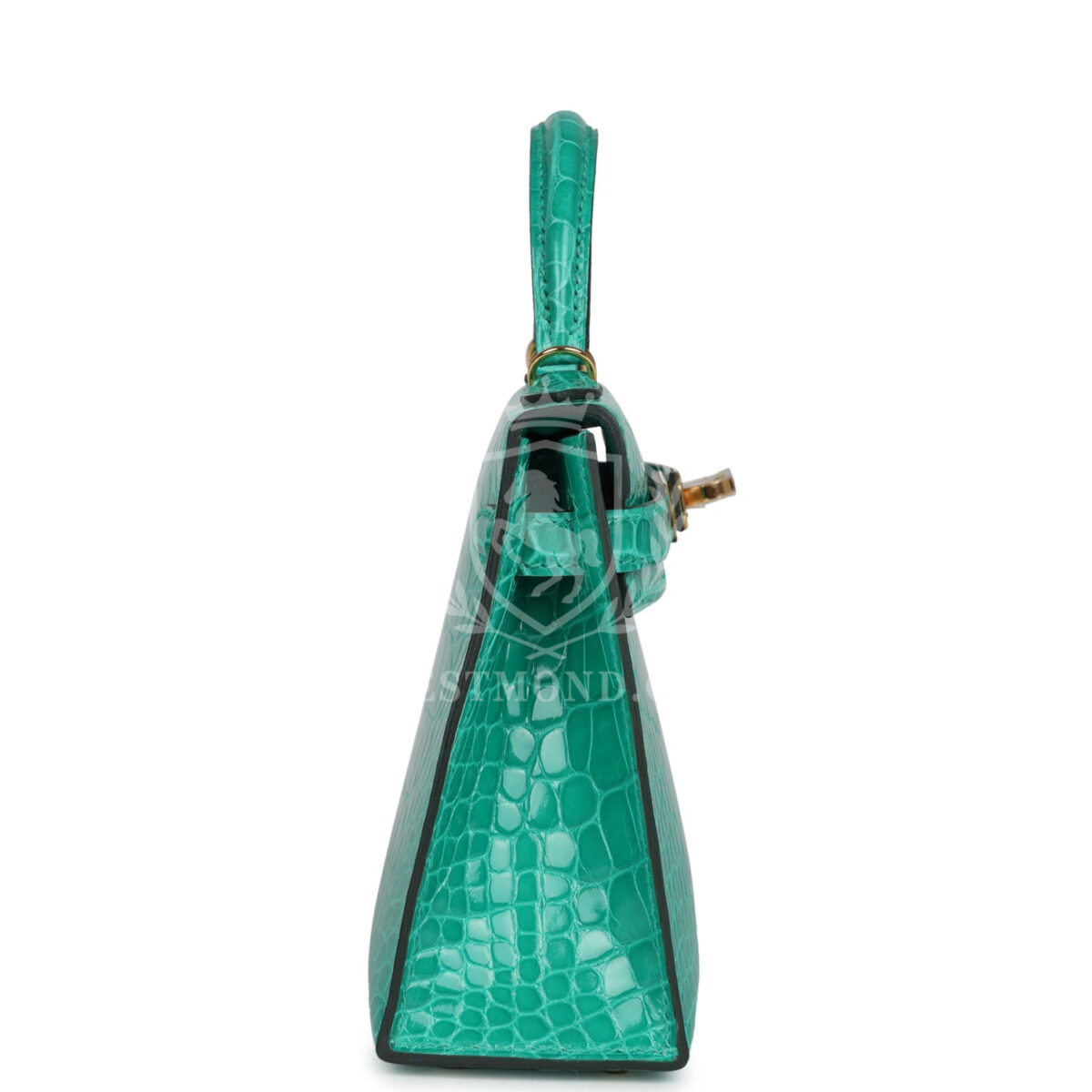 Hermes Kelly Sellier 20 Vert Jade Shiny Alligator GHW — изображение 4