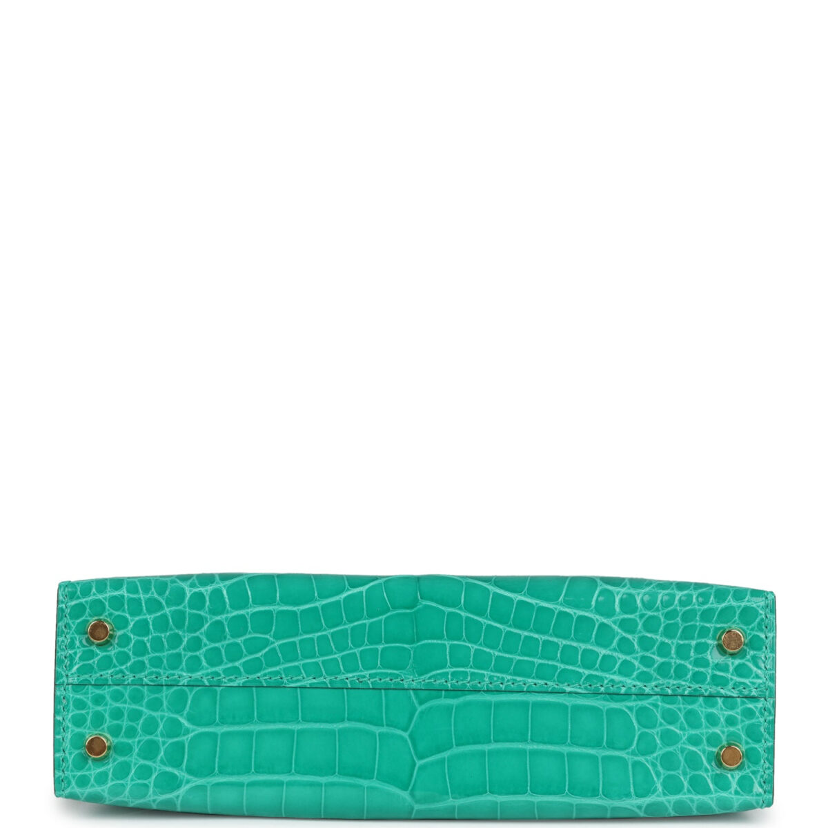 Hermes Kelly Sellier 20 Vert Jade Shiny Alligator GHW — изображение 6