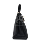 Vintage Hermes Kelly Retourne 32 Black Ardennes GHW