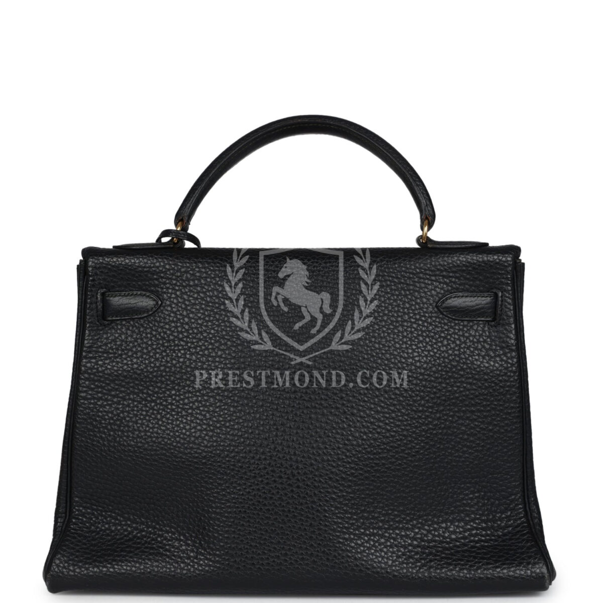 Vintage Hermes Kelly Retourne 32 Black Ardennes GHW — изображение 4