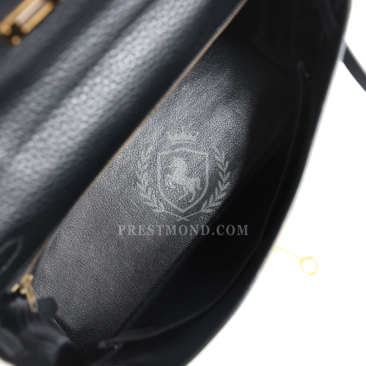 Vintage Hermes Kelly Retourne 32 Black Ardennes GHW — изображение 8