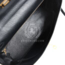 Vintage Hermes Kelly Retourne 32 Black Ardennes GHW