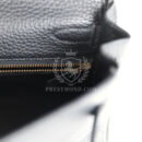 Vintage Hermes Kelly Retourne 32 Black Ardennes GHW