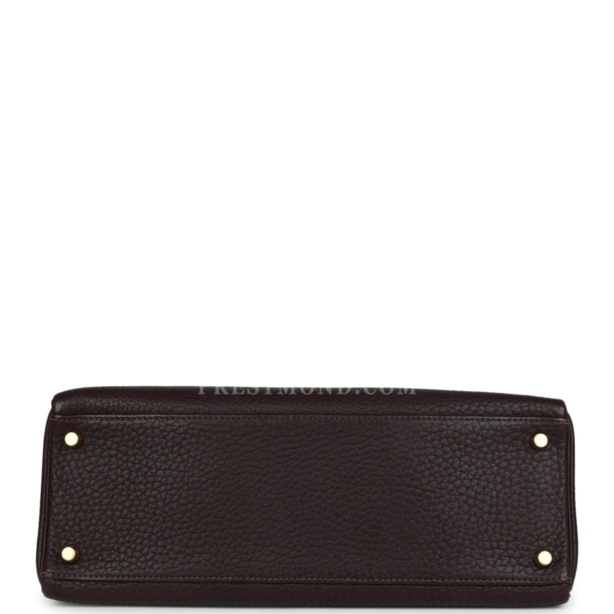 Vintage Hermes Kelly Retourne 32 Marron Fonce Fjord GHW — изображение 6