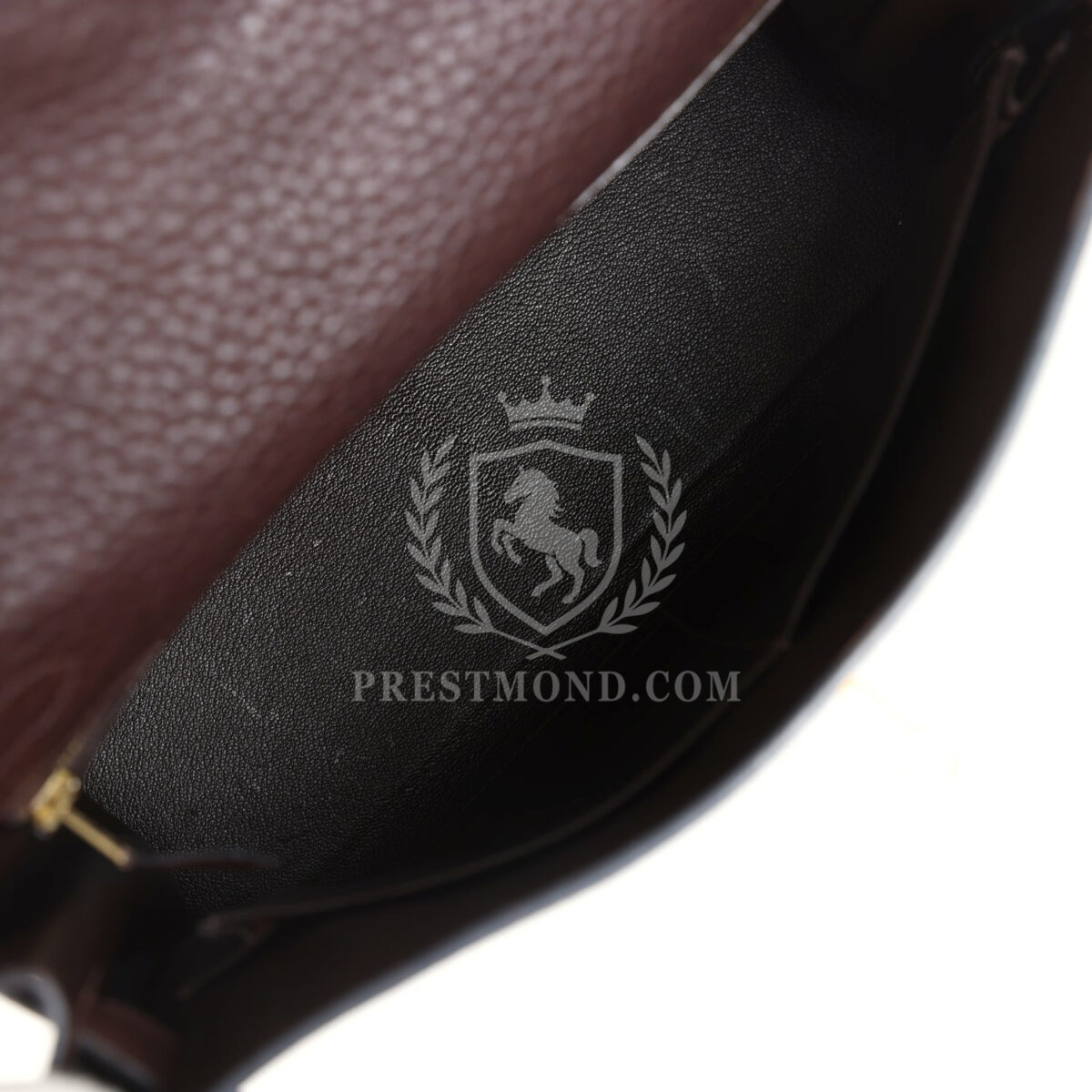 Vintage Hermes Kelly Retourne 32 Marron Fonce Fjord GHW — изображение 8