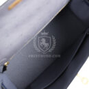 Hermes Special Order (HSS) Kelly Sellier 25 Gris Agate and Bleu Iris Ostrich Brushed GHW