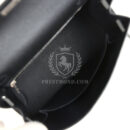 Hermes Special Order (HSS) Kelly Sellier 25 Black and Gris Mouette Epsom Brushed GHW