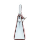 Hermes Special Order (HSS) Kelly Sellier 20 Rose Sakura and Bleu Brume Chevre PHW