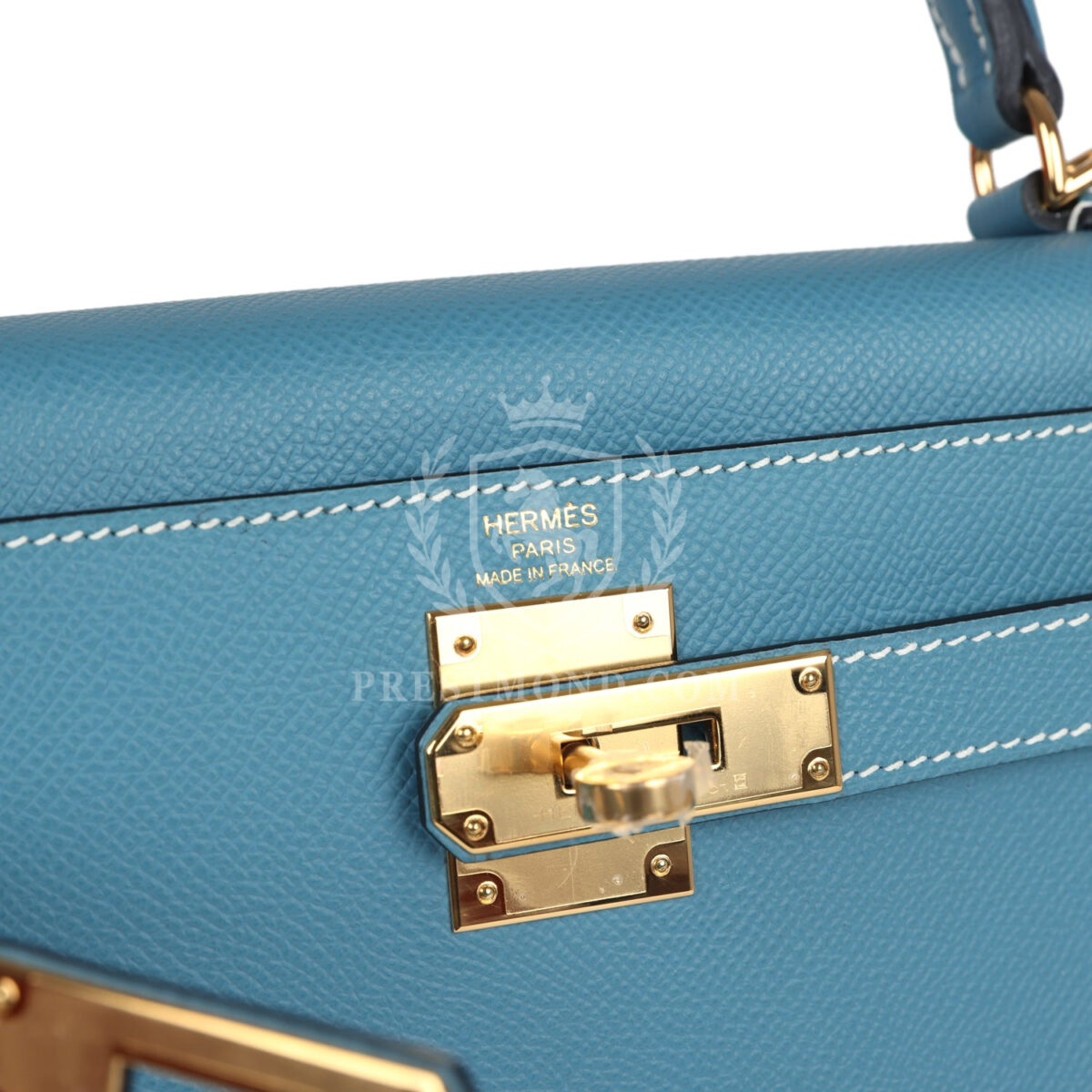 Hermes Kelly Sellier 28 Blue Jean Epsom GHW — изображение 7