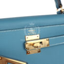 Hermes Kelly Sellier 28 Blue Jean Epsom GHW