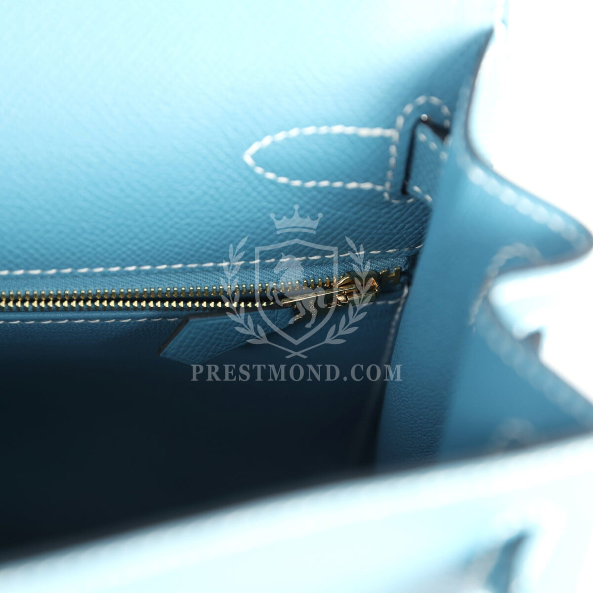 Hermes Kelly Sellier 28 Blue Jean Epsom GHW — изображение 9