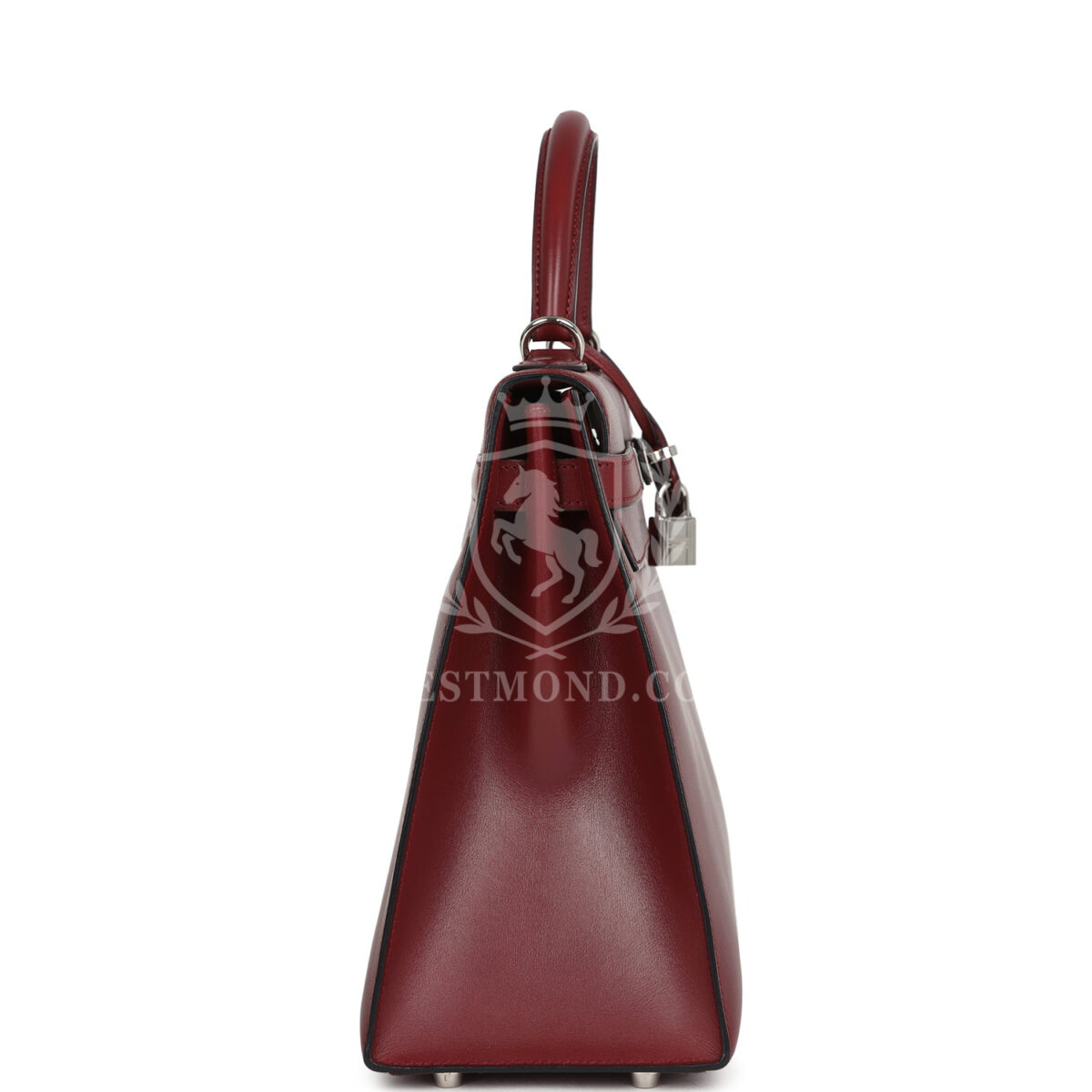 Vintage Hermes Kelly Sellier 32 Rouge H Box PHW — изображение 3