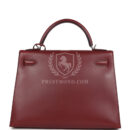 Vintage Hermes Kelly Sellier 32 Rouge H Box PHW