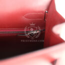 Vintage Hermes Kelly Sellier 32 Rouge H Box PHW