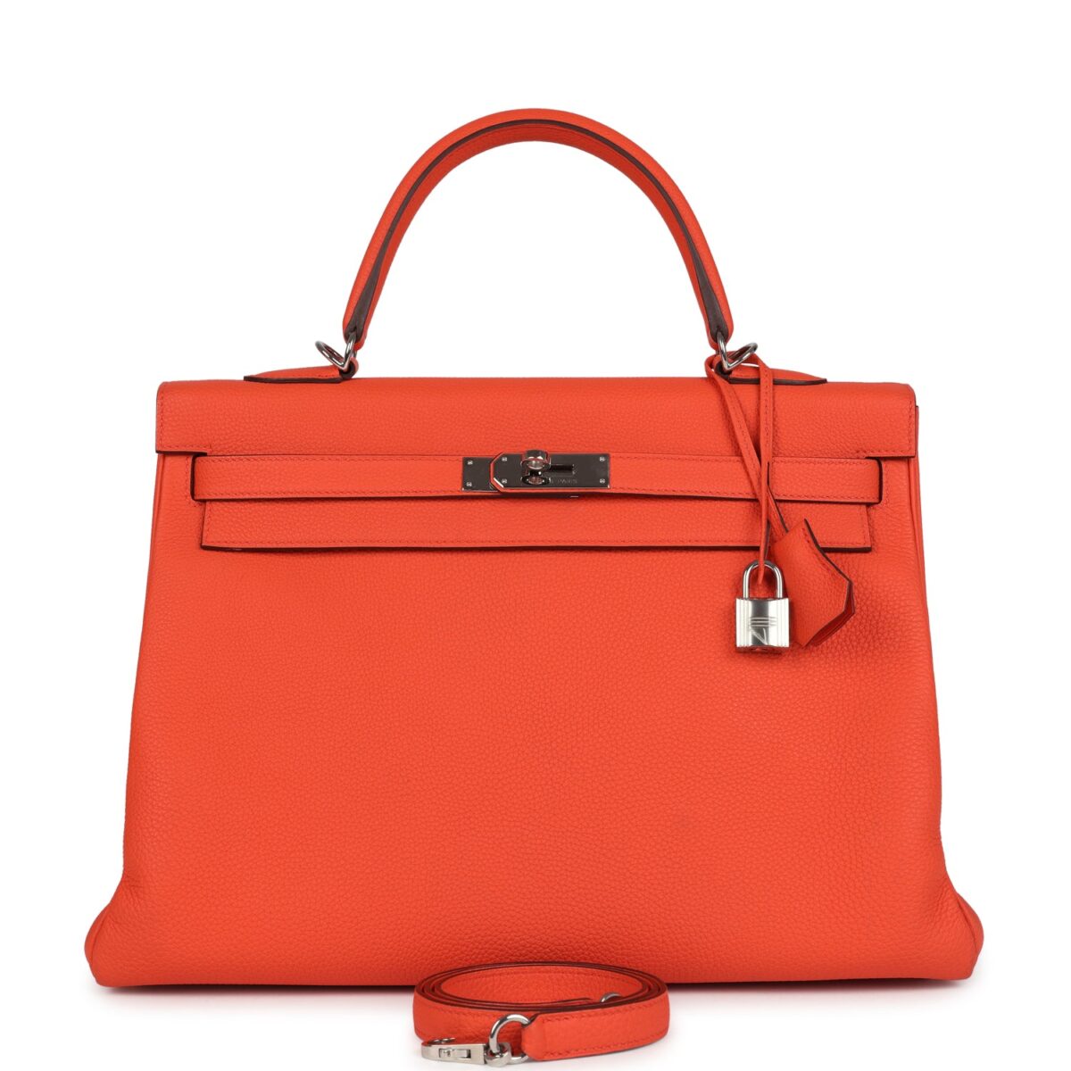 Hermes Kelly Retourne 35 Orange Poppy Togo PHW