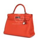 Hermes Kelly Retourne 35 Orange Poppy Togo PHW